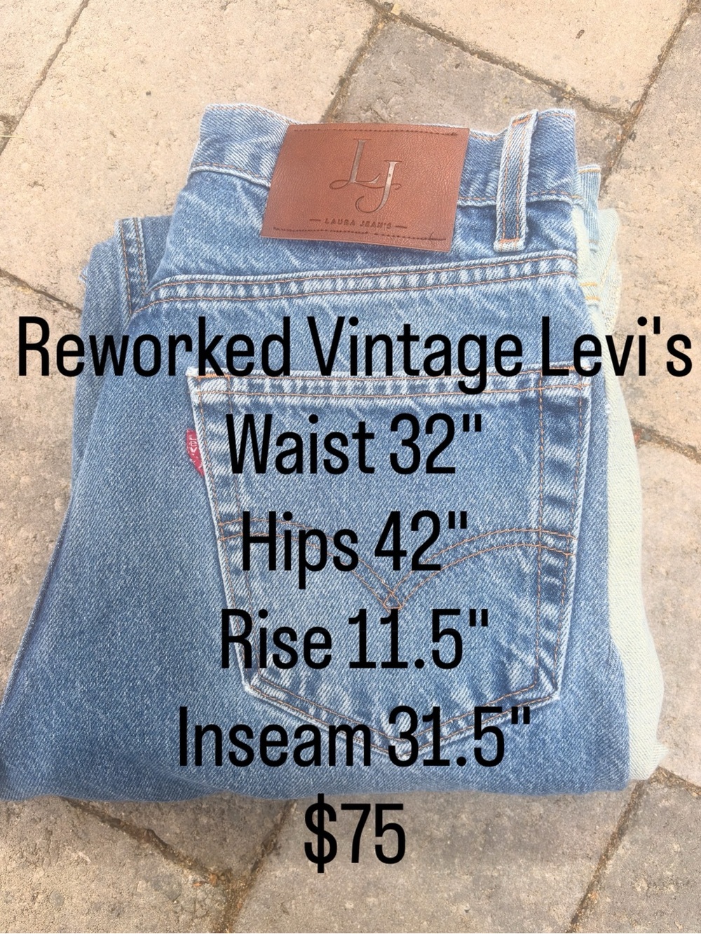 Laura Jean's Vintage Levi's Jeans with Light Side Panel